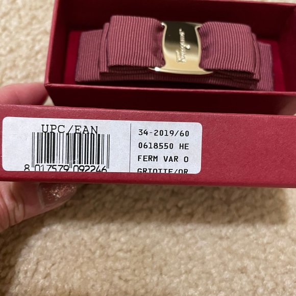 NEW!  Salvatore Ferragamo Vara Bow Clip - Picture 4 of 9